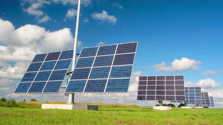 solar panels, timelapse