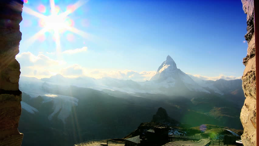Stunning early morning view of the matterhorn,Switzerland
