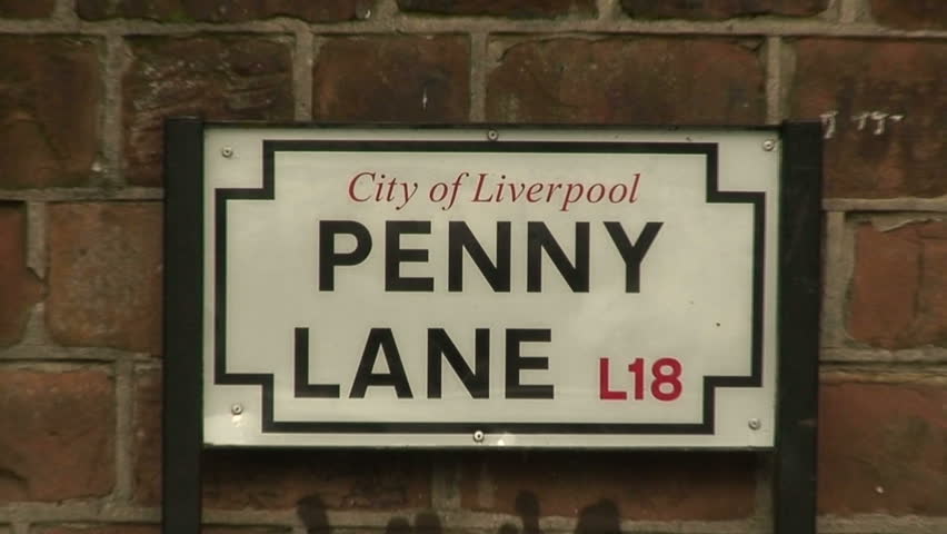 zoom out of penny lane sign