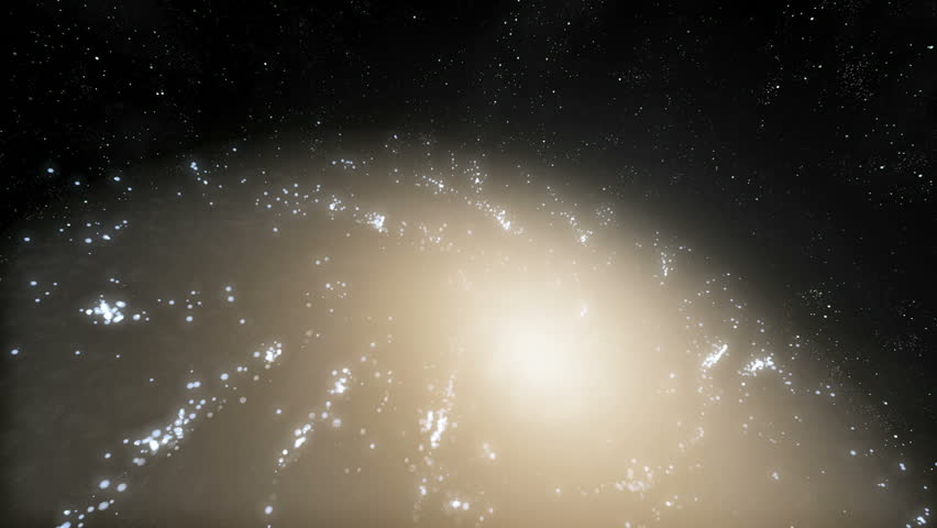 The birth of a galaxy. Animation.