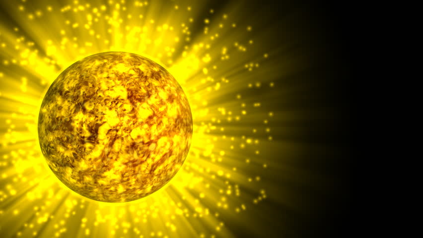 Glowing Sun - Motion Graphic 41 (HD) - animation with spinning sun or christmas bauble.