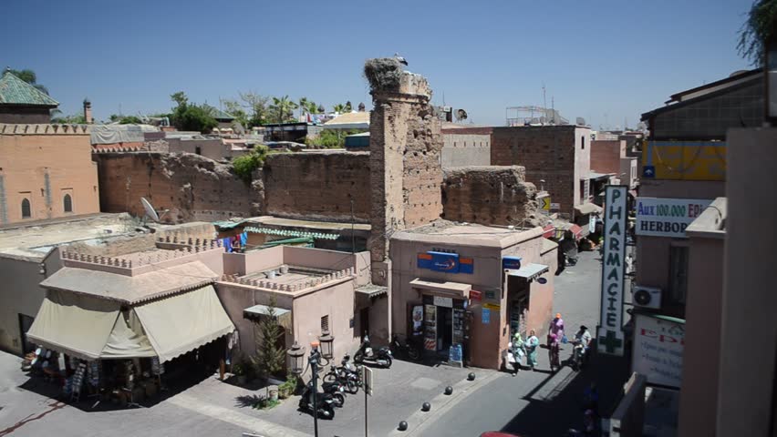 MARRAKECH, MOROCCO - CIRCA 2012: Tombs Saadians palace circa July 2012 in Marrakech, Morocco.