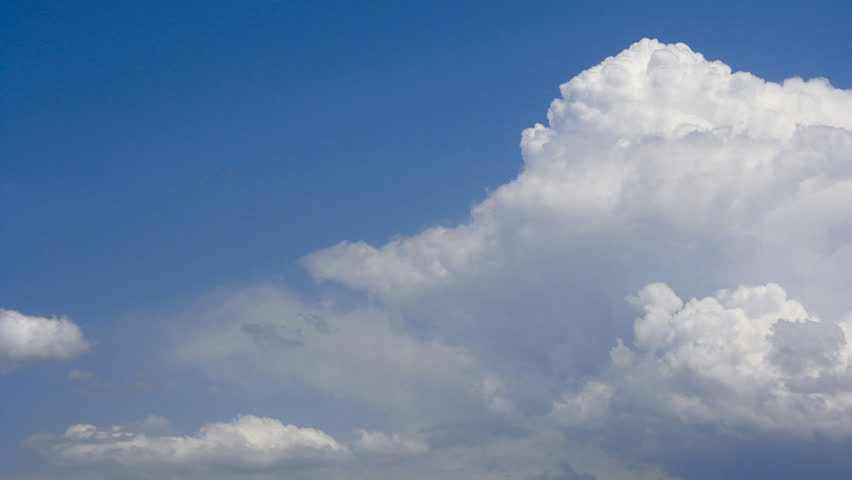 Amazing curls of moving clouds. Time lapse