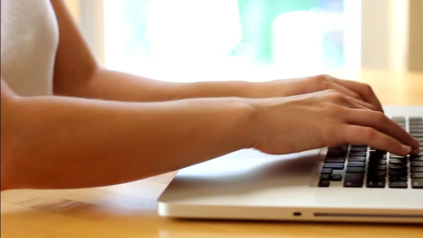 Typing On Nice Laptop 