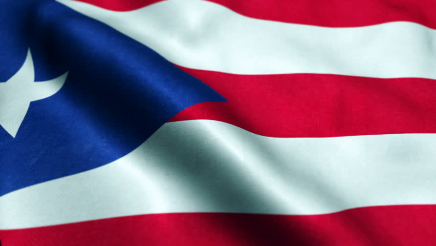 Flag Of Puerto Rico Animation Loop Stock Footage Video