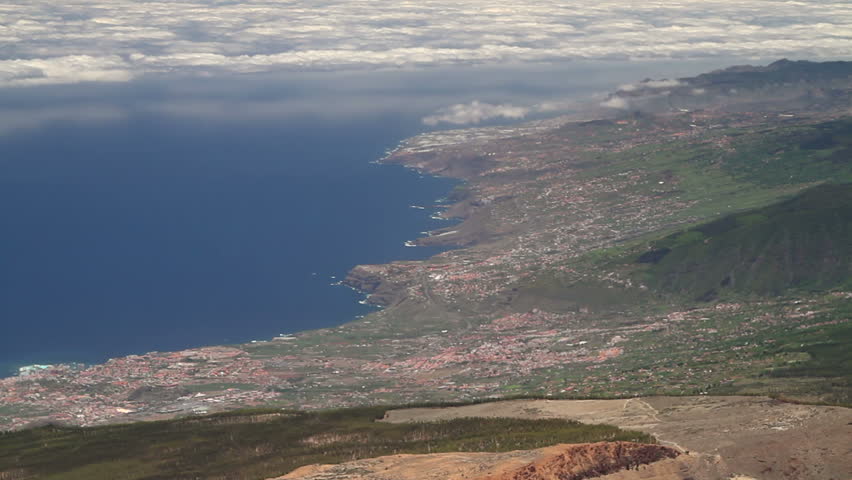 View over the north east side of Tenerife from the Teide Peak