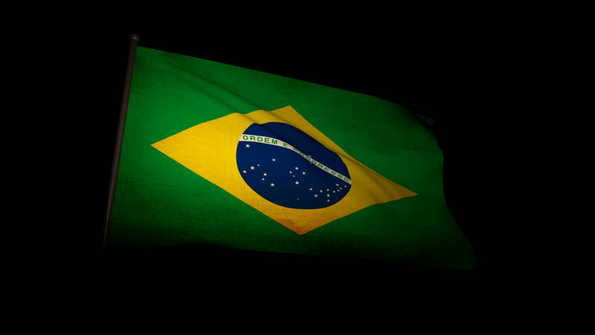 Brazilian flag loop with alpha channel