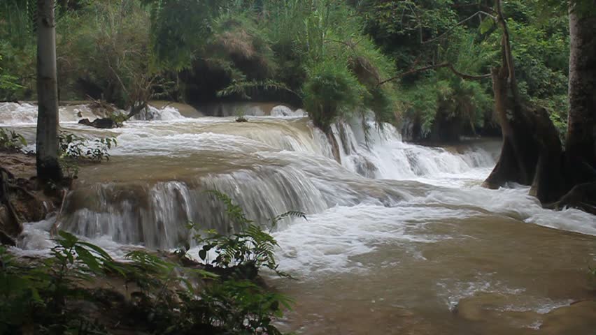 Tat Kuang Si waterfall in Laos
