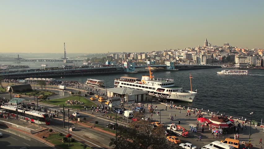 busy traffic city life, Istanbul turkey
