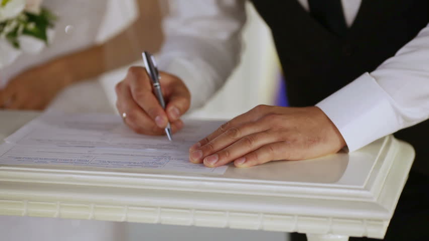 Signing The Register Stock Footage Video 2839678 Shutterstock
