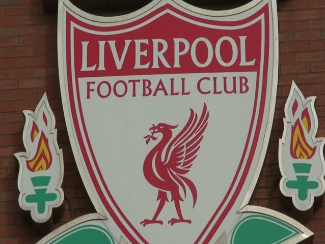 zoom out of Liverpool FC emblem, 16:9 anamorphic widescreen