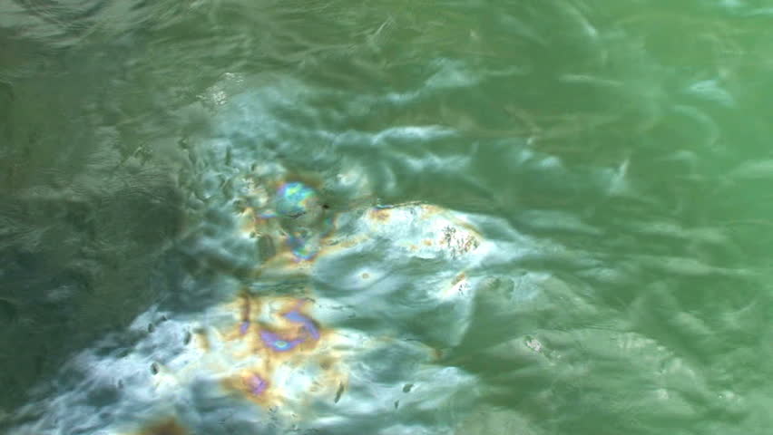 Oil being released from U.S.S. Arizona at Pearl Harbor, Hawaii