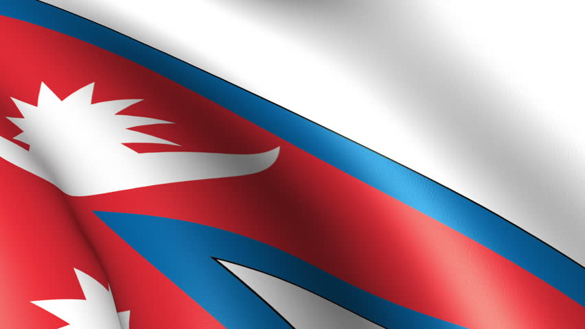 Nepal Flag Waving