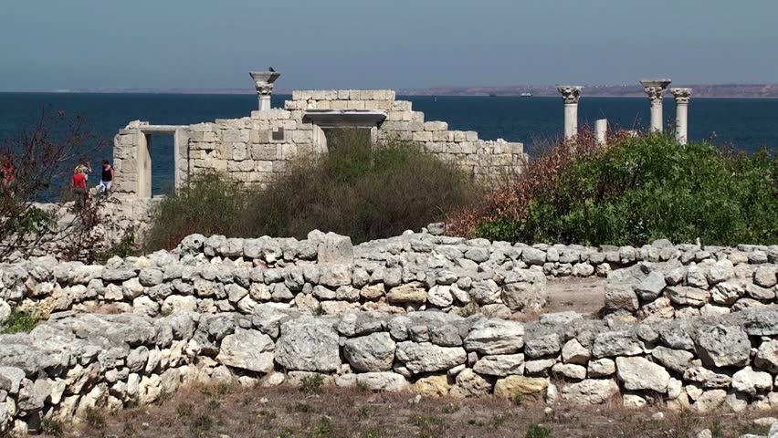 Ruins of the Chersonesos Greek city, Sevastopol (Crimea)

