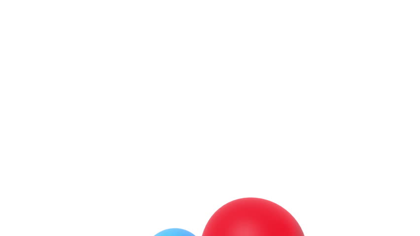 Balloons, 3d animation, alpha included