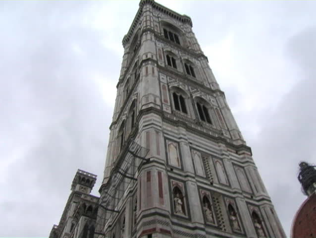 Tilting shot of the main Duomo Chathedral in Florence Italy.