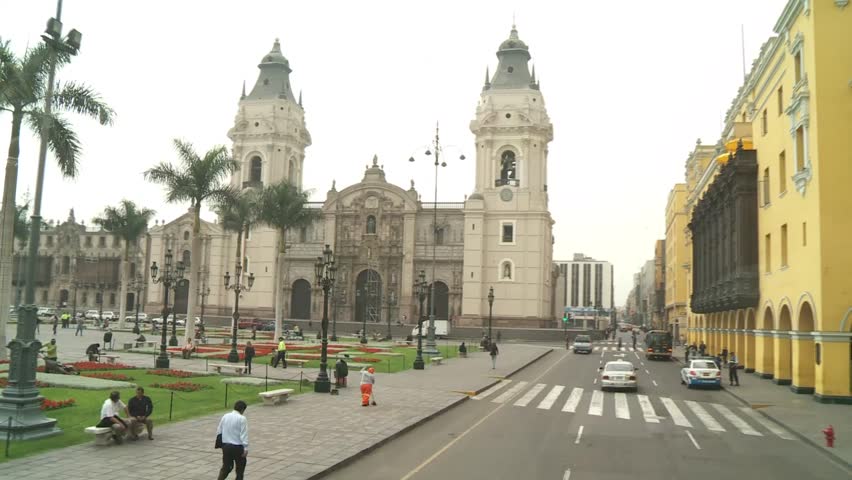 video footage of the Central City of Lima, Peru
