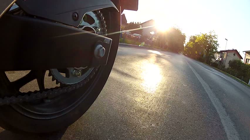 Motorcycle Low View Cornering