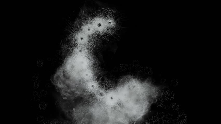 Gun shots in Glass forming Euro sign (FullHD)