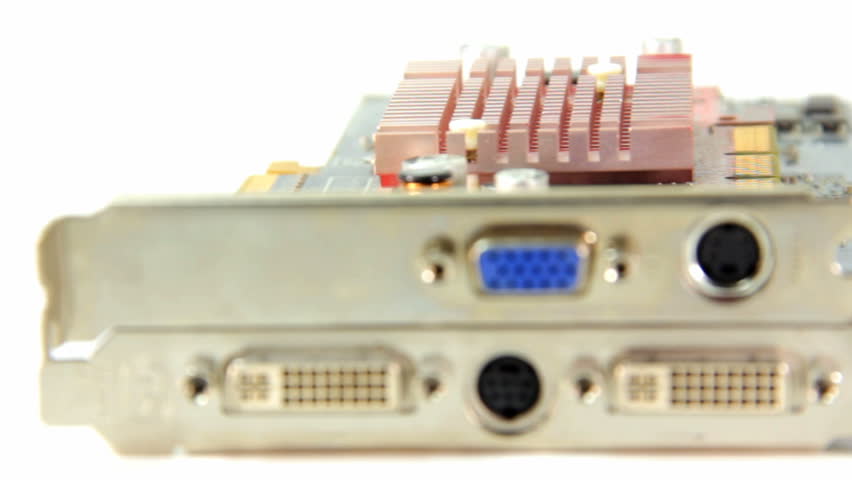 Computer Graphic hardware, older inputs for DVI and S-Video. Two card with no cooling hardware. 