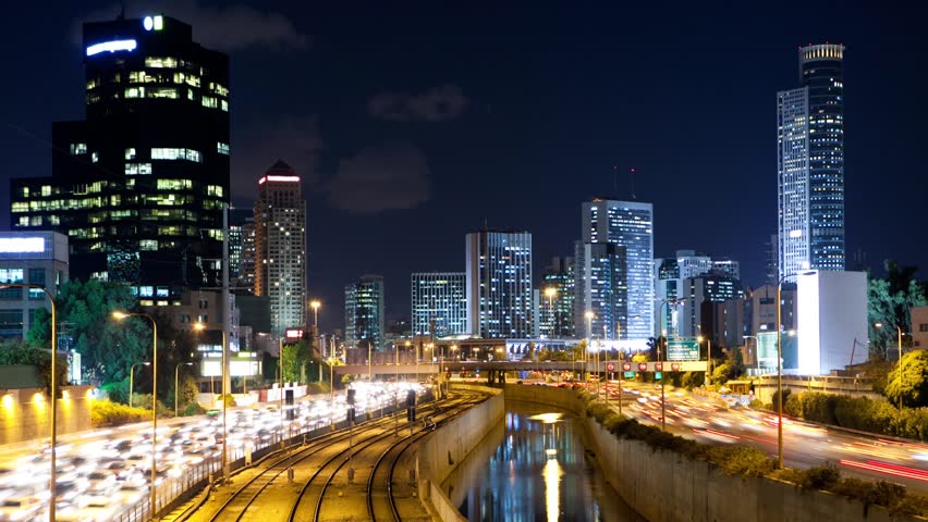 Traffic Time Lapse in Tel Aviv - Ayalon Freeway