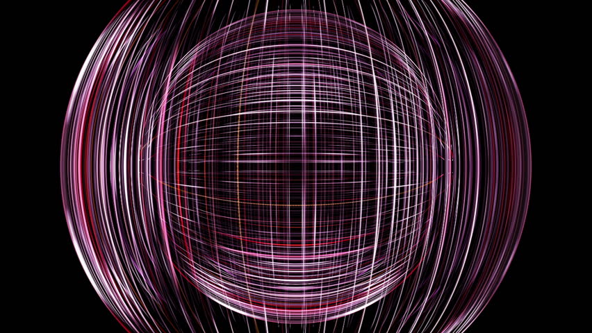 fantastic moving lights on a round object, loop HD 1080p