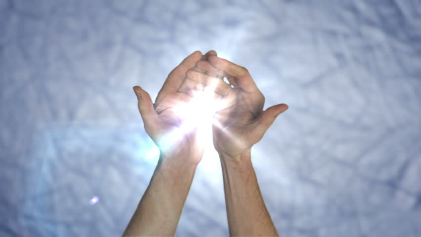 HD: Hands giving light of creation
Full HD clip with hands showing the gift of light, which could symbolize creation, life, soul and love. Combination of HD film and added effects.