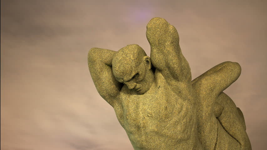 OSLO, NORWAY - NOV 10: Night time lapse of the famous Sculpure Park of Gustav Vigeland, Nov 10, 2012 in Oslo, Norway