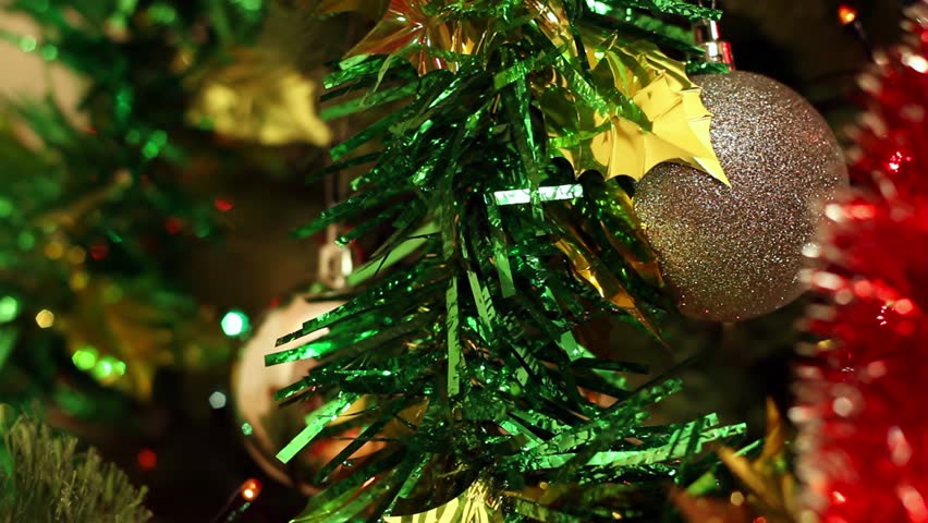 Christmas-tree decorations on star-shaped background