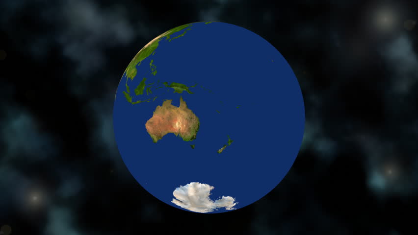 Earth spinning and zooming into Italy