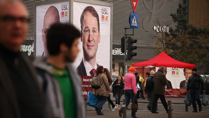 BUCHAREST, ROMANIA â NOVEMBER 9: Electoral campaign has started. Parliamentary elections are to be held on December, 9th, 2012. Competition is going to be tough. November 9, 2012, Bucharest, Romania

