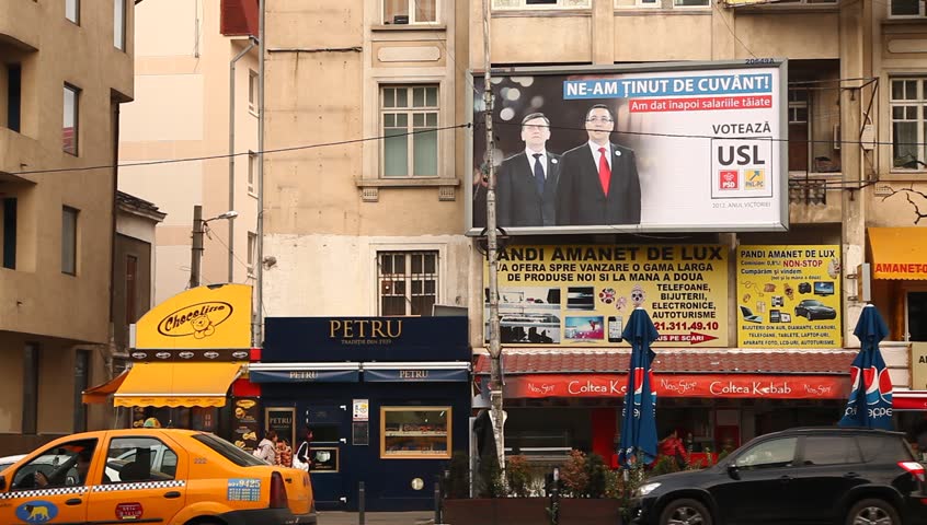 BUCHAREST, ROMANIA â NOVEMBER 9: Electoral campaign has started. Parliamentary elections are to be held on December, 9th, 2012. Competition is going to be tough. November 9, 2012, Bucharest, Romania
