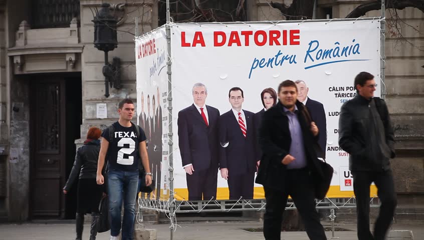 BUCHAREST, ROMANIA â NOVEMBER 9: Electoral campaign has started. Parliamentary elections are to be held on December, 9th, 2012. Competition is going to be tough. November 9, 2012, Bucharest, Romania
