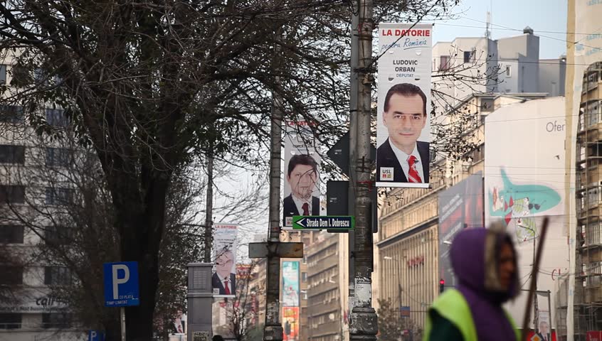 BUCHAREST, ROMANIA â NOVEMBER 9: Electoral campaign has started. Parliamentary elections are to be held on December, 9th, 2012. Competition is going to be tough. November 9, 2012, Bucharest, Romania
