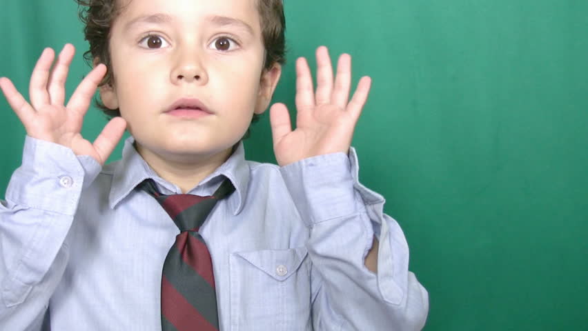 Young boy screaming