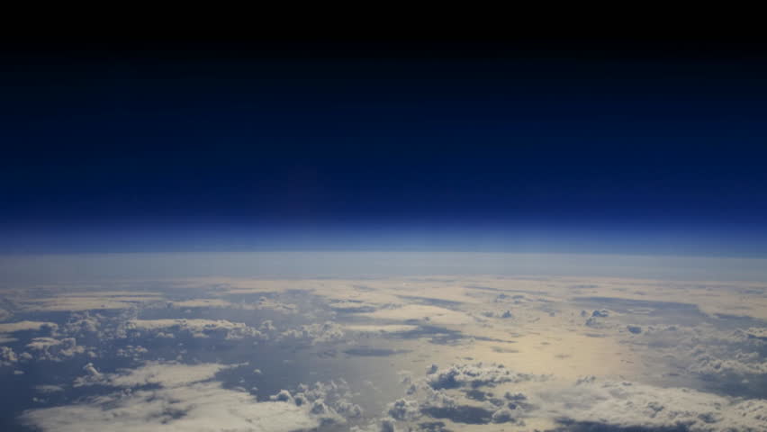 Earth seen from space, view from spaceship approaching earth, rendered image