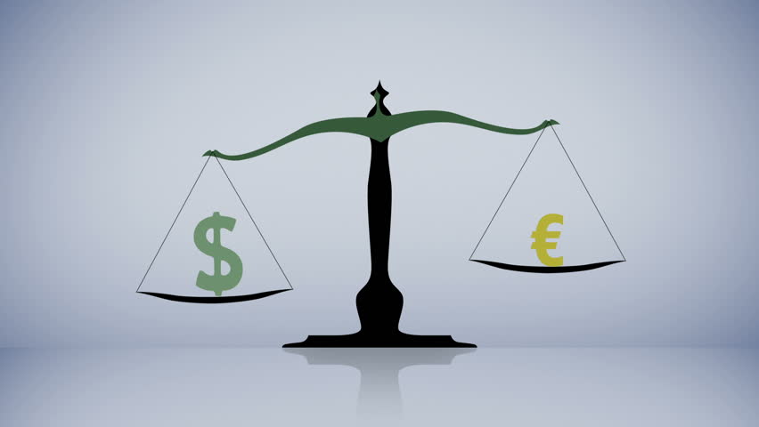 Pair eur-dollar on scales