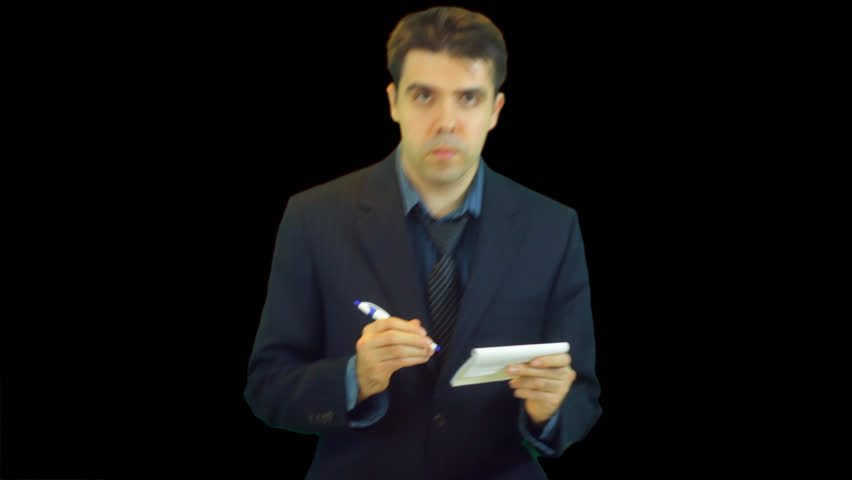 signing a check, greenscreen
transparent background.