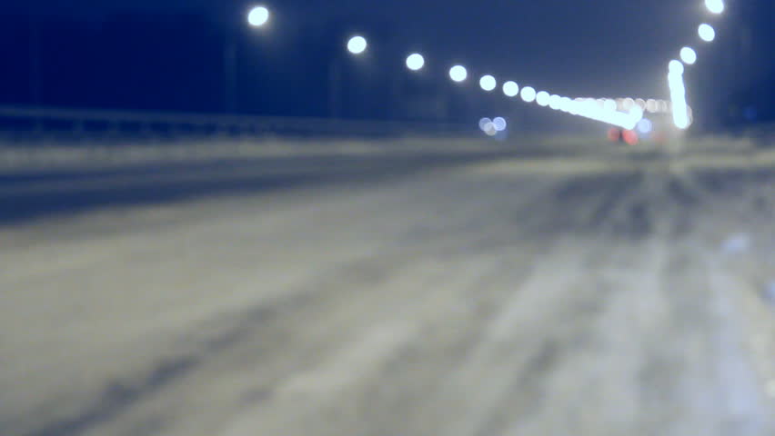 Winter highway. Snow 