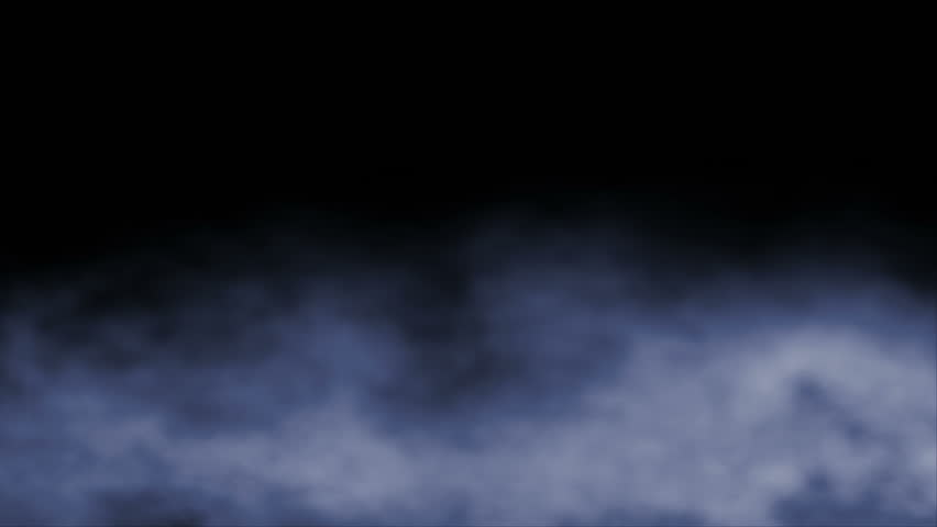 HD - Blue billowing ground fog swirls and flows across frame (Loop).