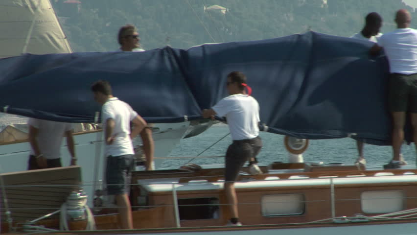 IMPERIA, ITALY: Old sailing boat in Mediterranean Sea during the regatta "Vele d'epoca" on 5 september 2012, Imperia (Italy)