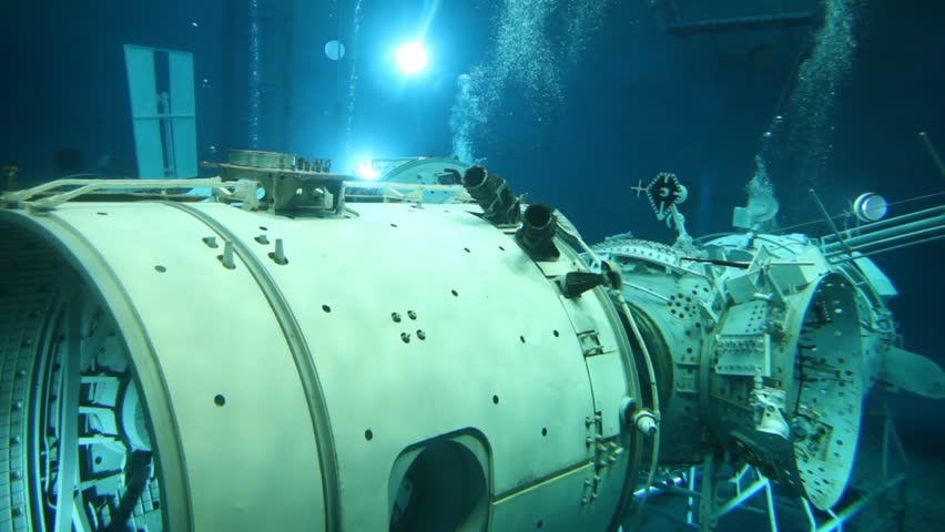 STAR TOWN - FEBRUARY 4: Underwater view of the space simulator, on Feb 4, 2012 in Star Town near Moscow, Russia. The center was established in 1960