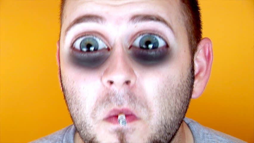 Big bad eyes of a smoker
