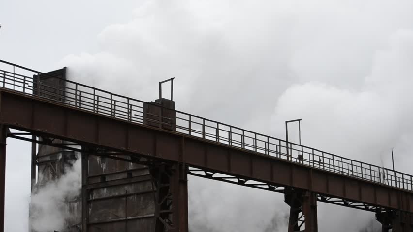 Steel works.
