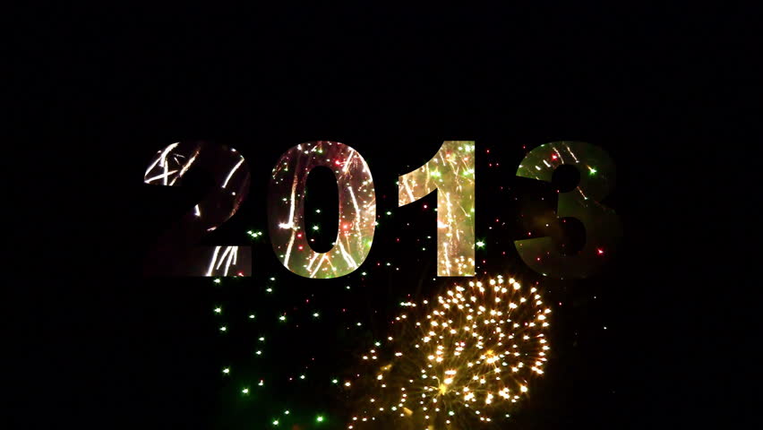 2013 number appears with fireworks