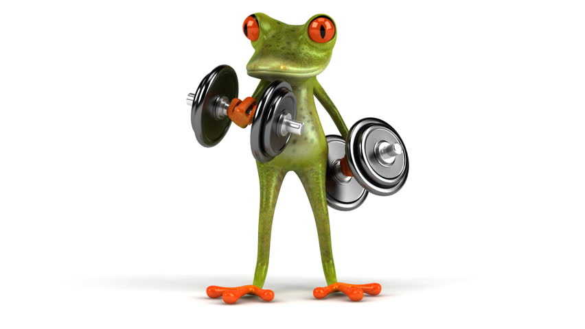 Fun frog with weights 