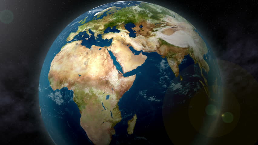 Earth zoom to the middle east.