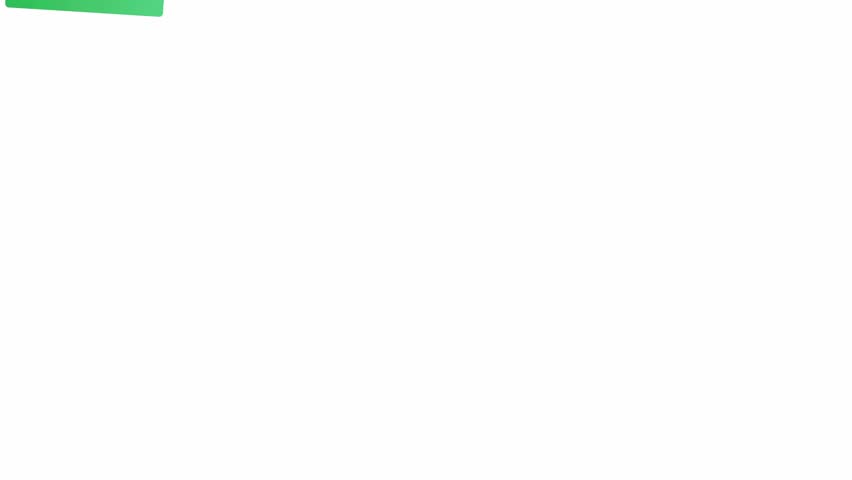 Rectangles falling down on white background