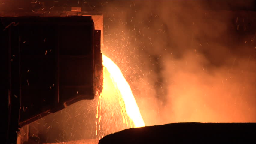 Smelting plant in the Ukraine. Mining and metal rolling.