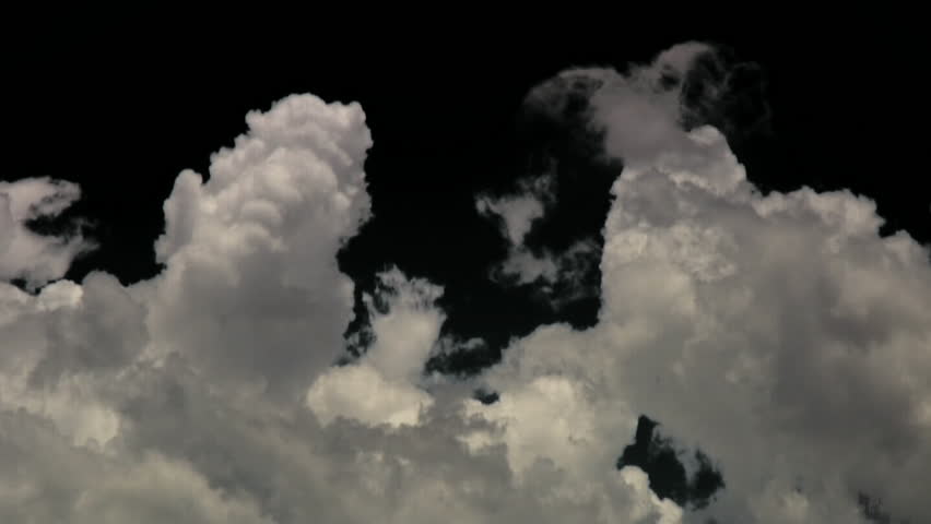 Pre-keyed alpha channel clouds in time lapse